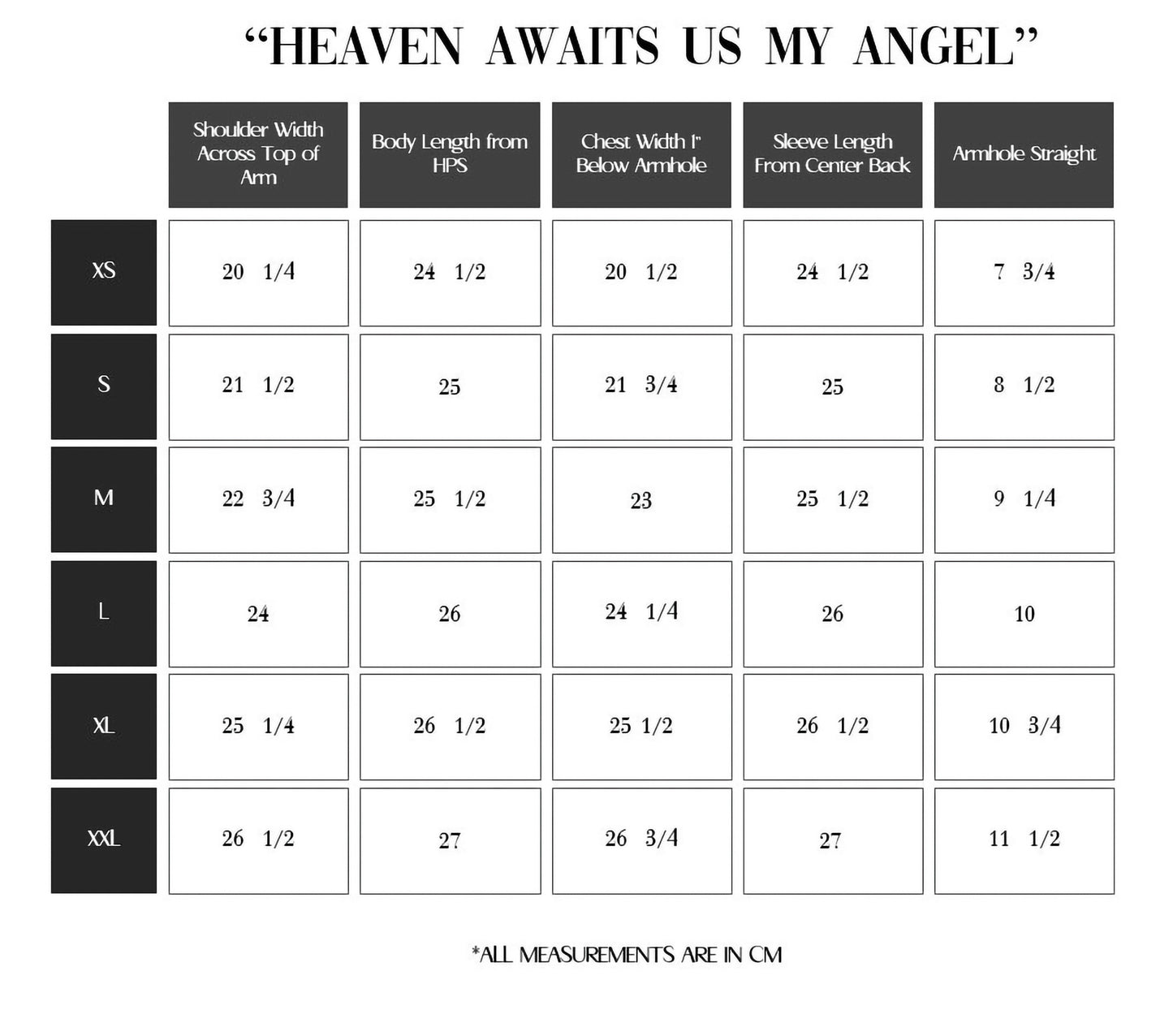 "HEAVEN AWAITS US MY ANGEL"
