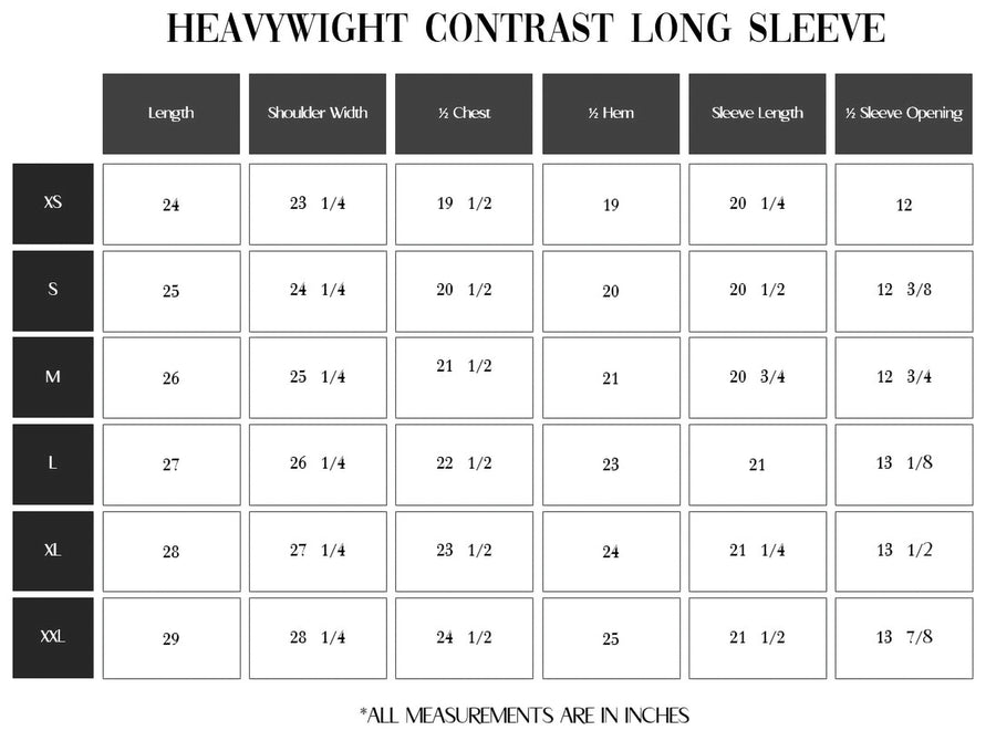 "HEAVYWEIGHT CONTRAST LONG SLEEVE" - WHITE