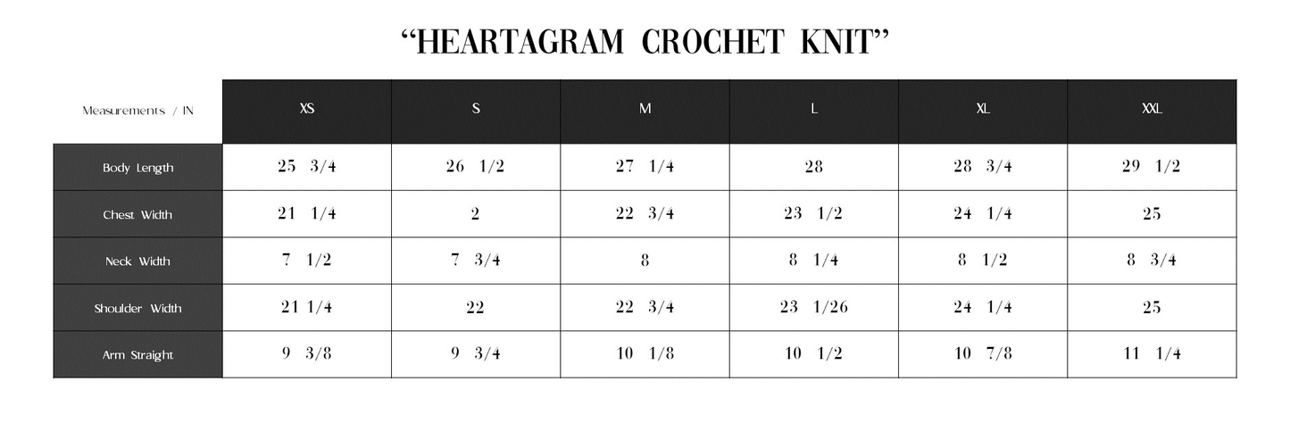 "HEARTAGRAM CROCHET KNIT"