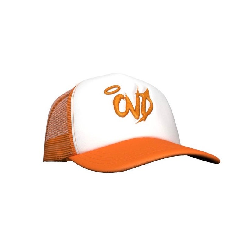 “SUNSET ORANGE TRUCKER HAT”