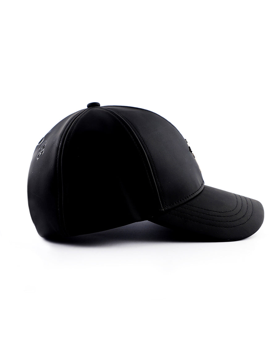 "CROSS LEATHER CAP - BLACK"