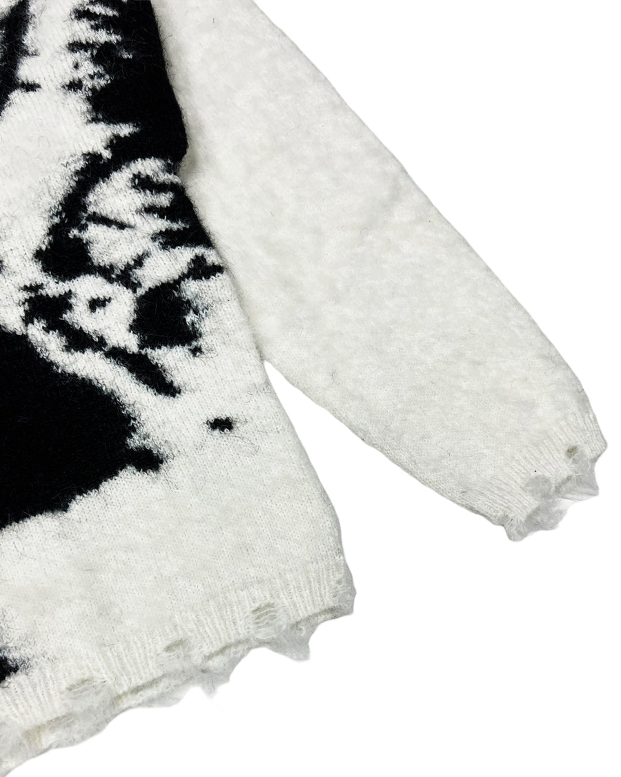 "ANGEL MOHAIR SWEATER" — WHITE