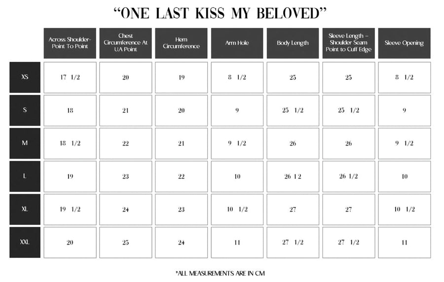 "ONE LAST KISS MY BELOVED"