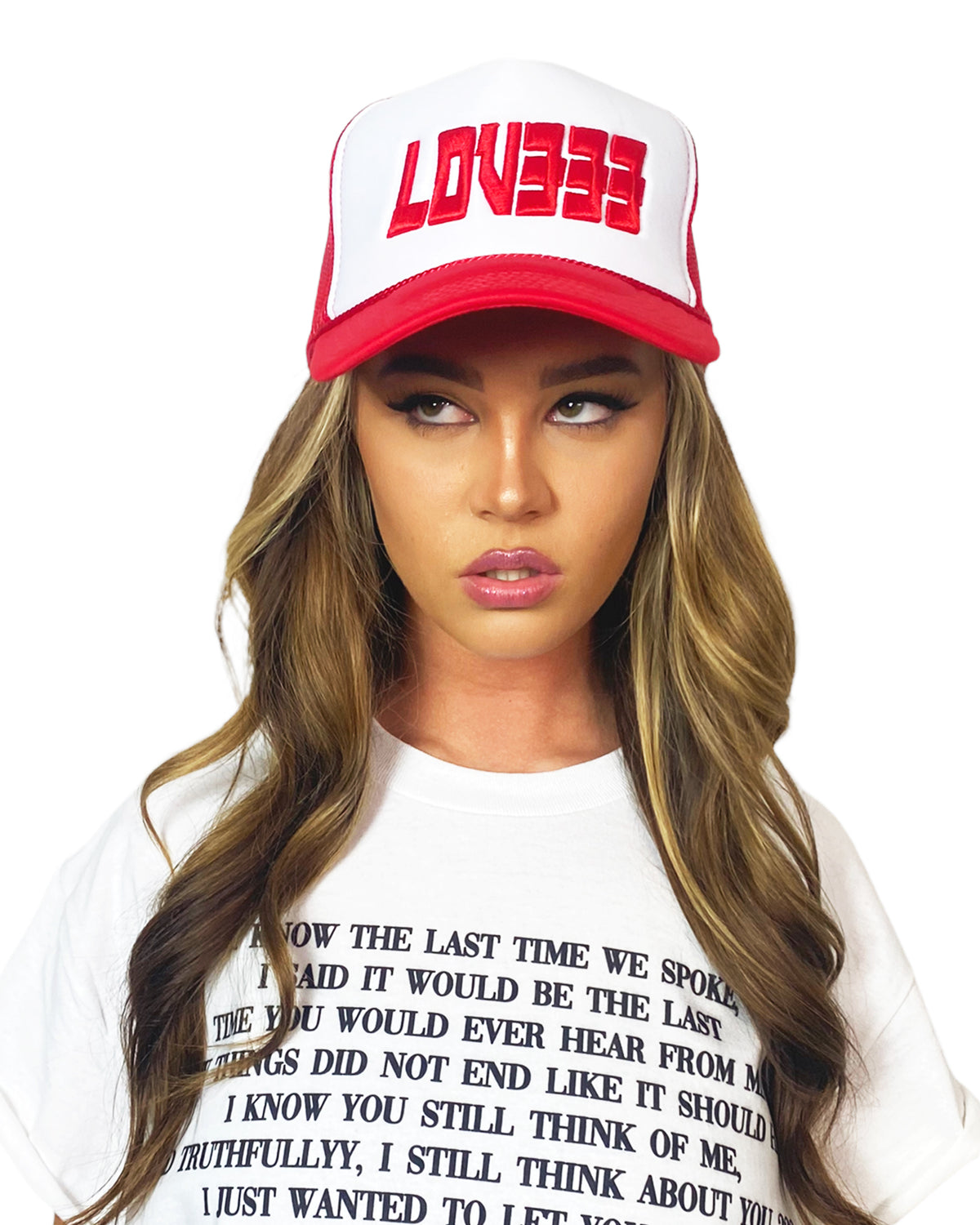 "LOV333" TRUCKER - RED