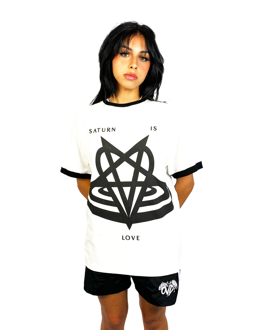 "RINGER TEE - BLACK"