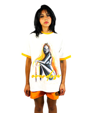 "RINGER TEE - ORANGE"