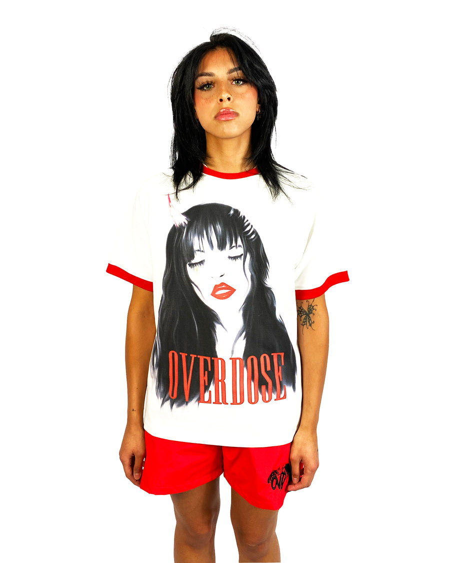 "RINGER TEE - RED"
