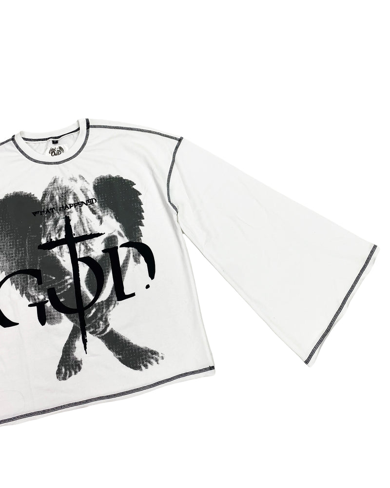 "HEAVYWEIGHT CONTRAST LONG SLEEVE" - WHITE