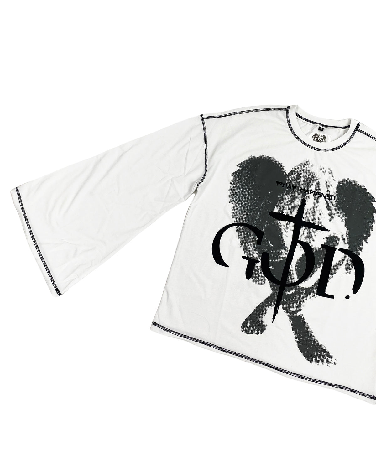 "HEAVYWEIGHT CONTRAST LONG SLEEVE" - WHITE