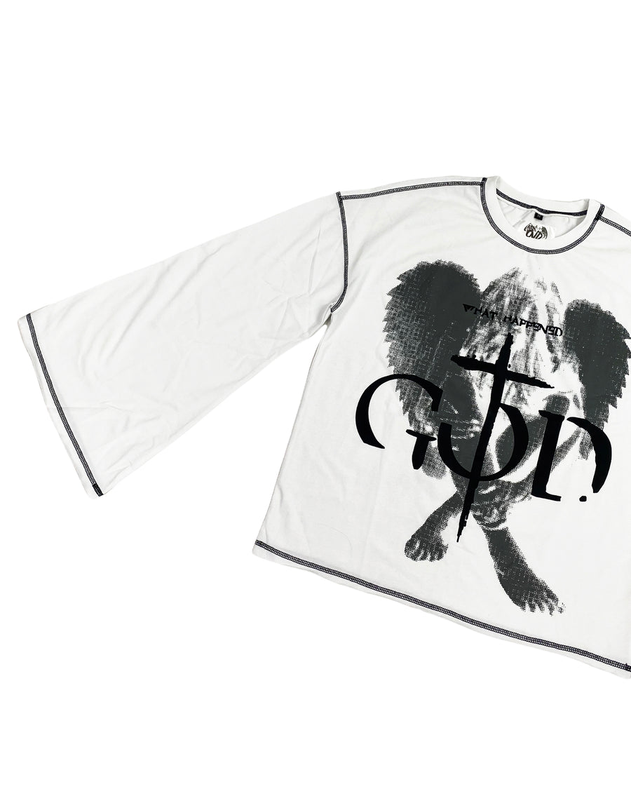 "HEAVYWEIGHT CONTRAST LONG SLEEVE" - WHITE