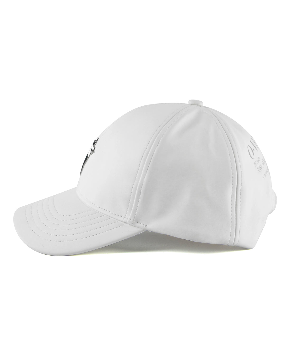 "CROSS LEATHER CAP - WHITE"