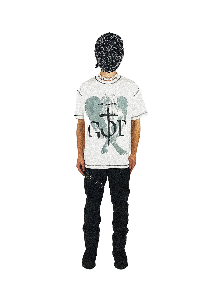 "HEAVYWEIGHT CONTRAST TEE" - WHITE