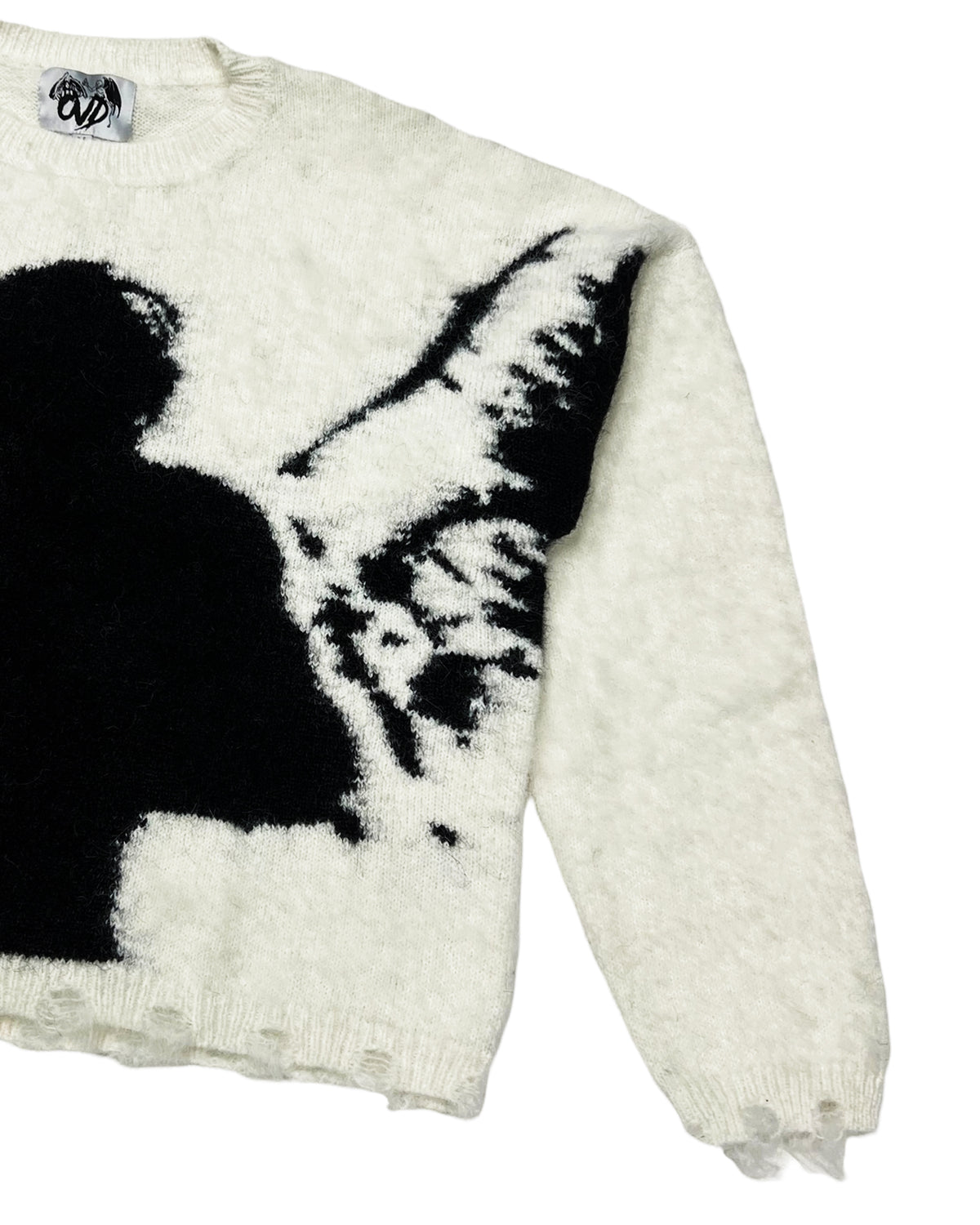 ANGEL MOHAIR SWEATER — WHITE hoodie by OVD - view 3