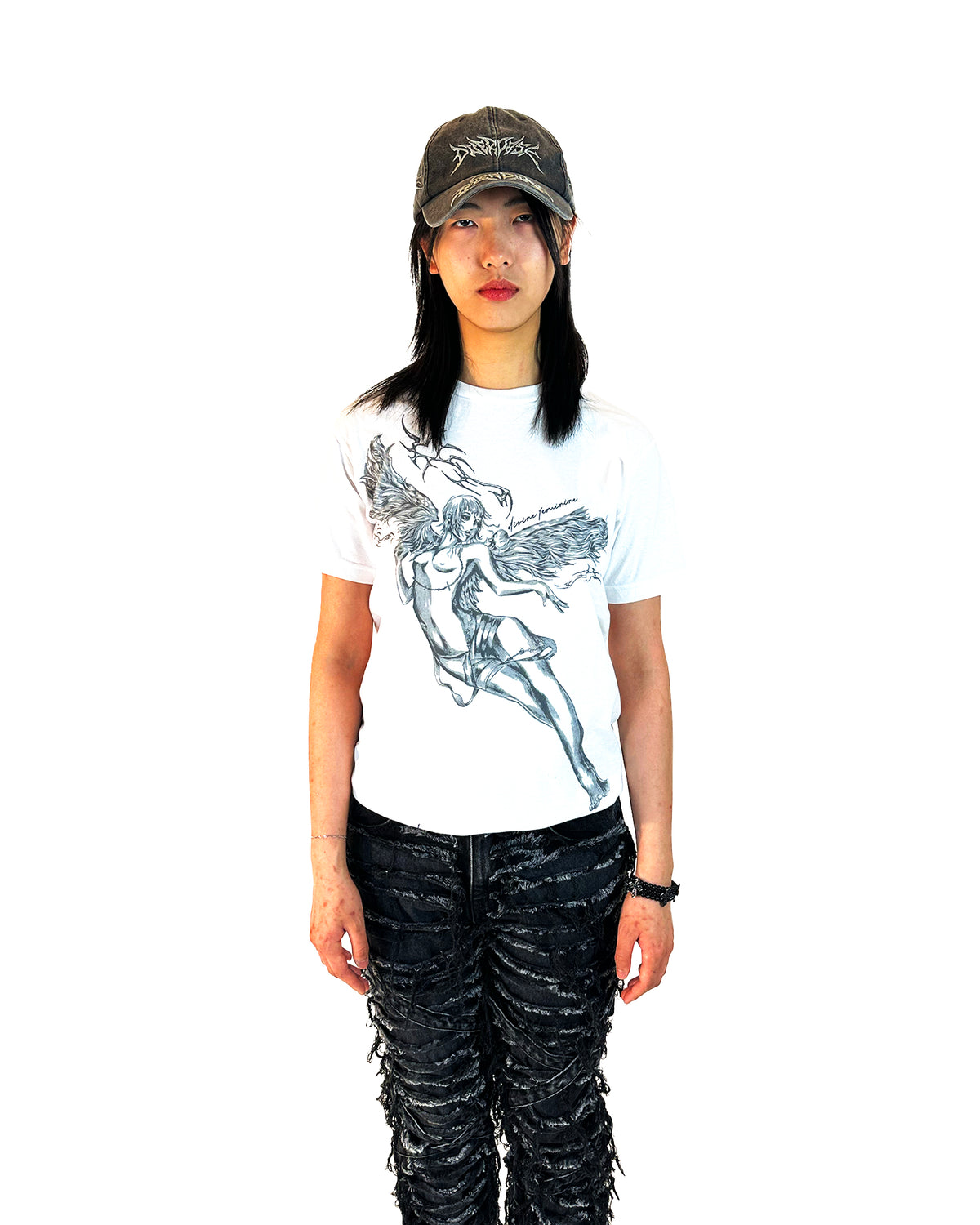 DIVINE FEMININE - WHITE TEE tee by OVD - view 2